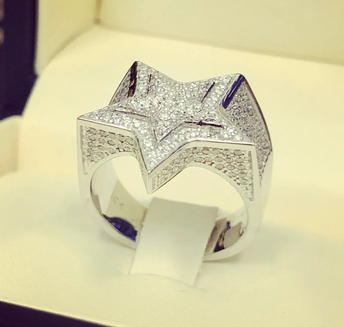 Diamond star ring