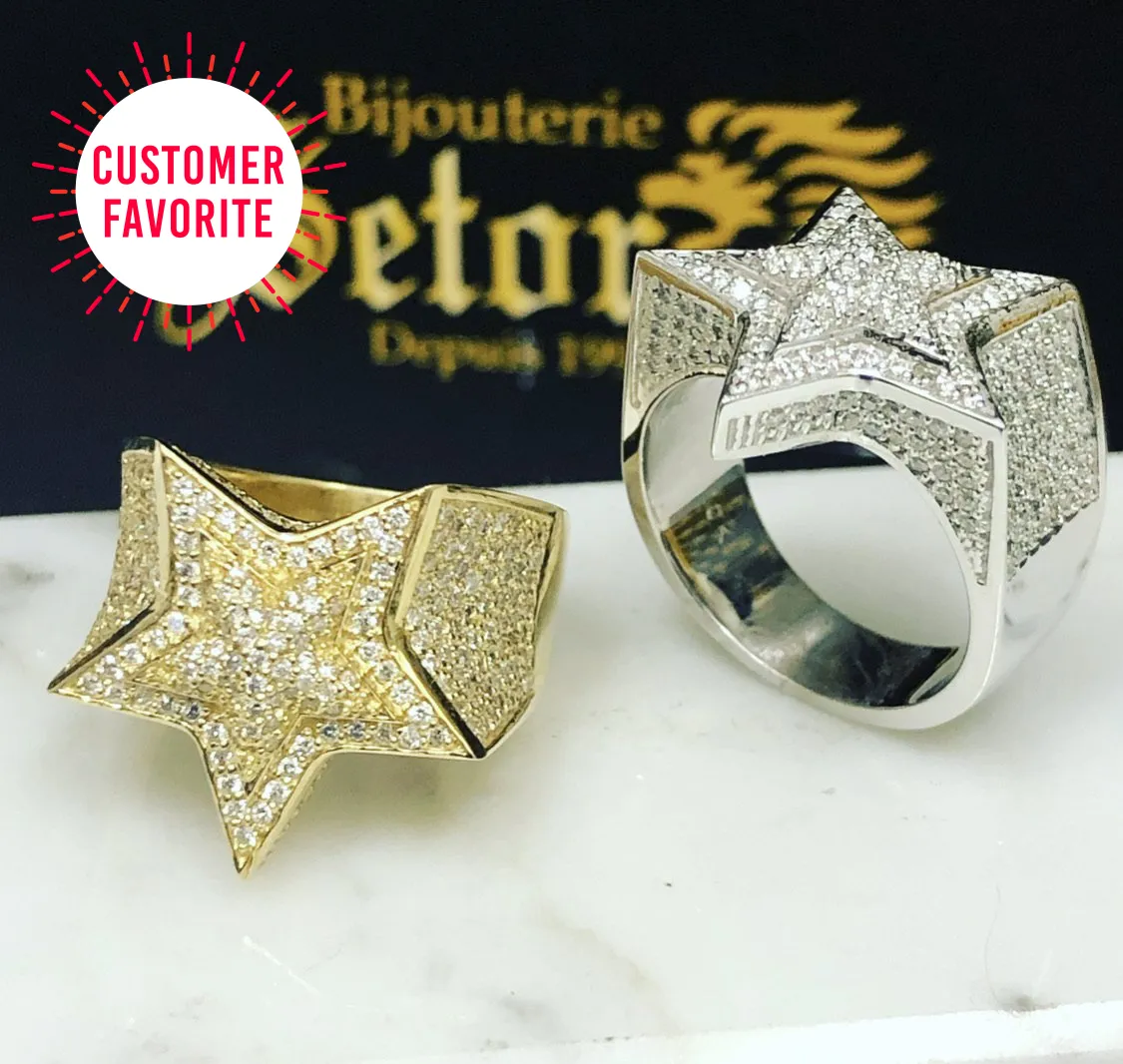 Diamond star ring