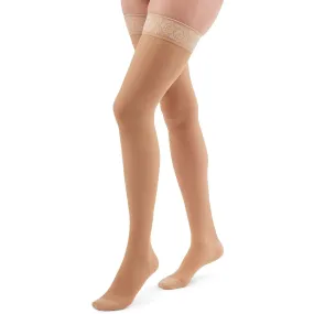 Duomed Transparent Women's Thigh High 15-20 mmHg w/ Silicone Top Band