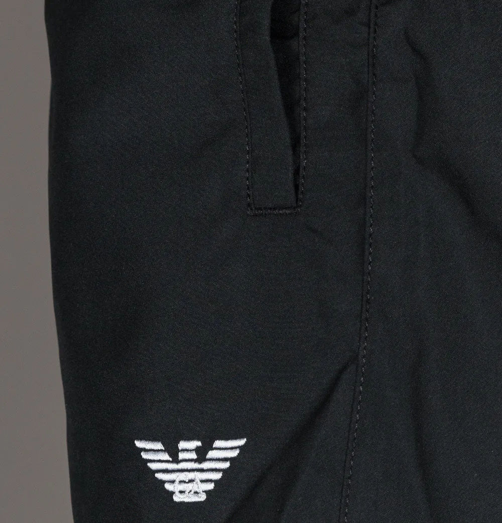 Emporio Armani Embroidered Eagle Swim Shorts Black