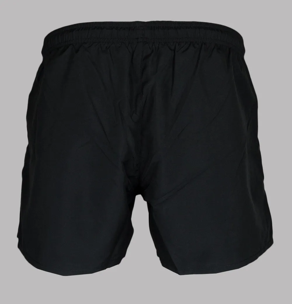 Emporio Armani Embroidered Eagle Swim Shorts Black