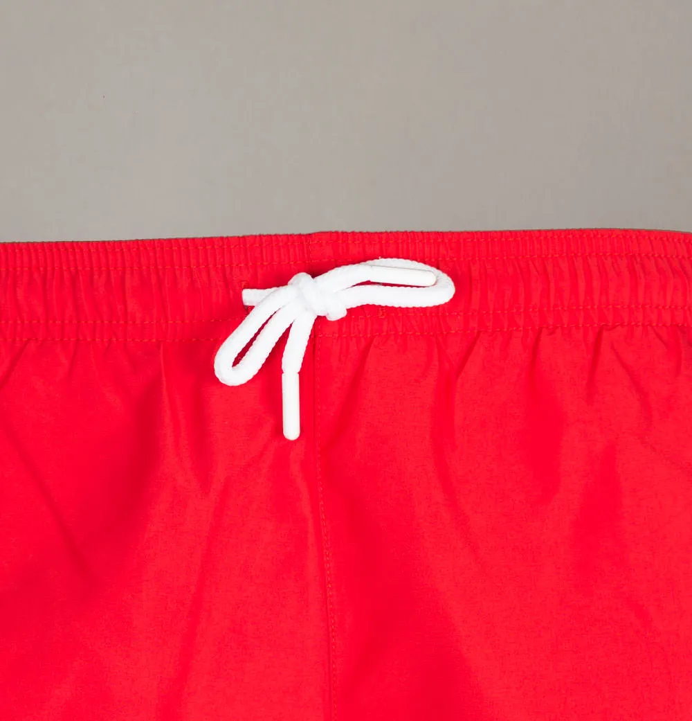 Emporio Armani Embroidered Logo Swim Shorts Red