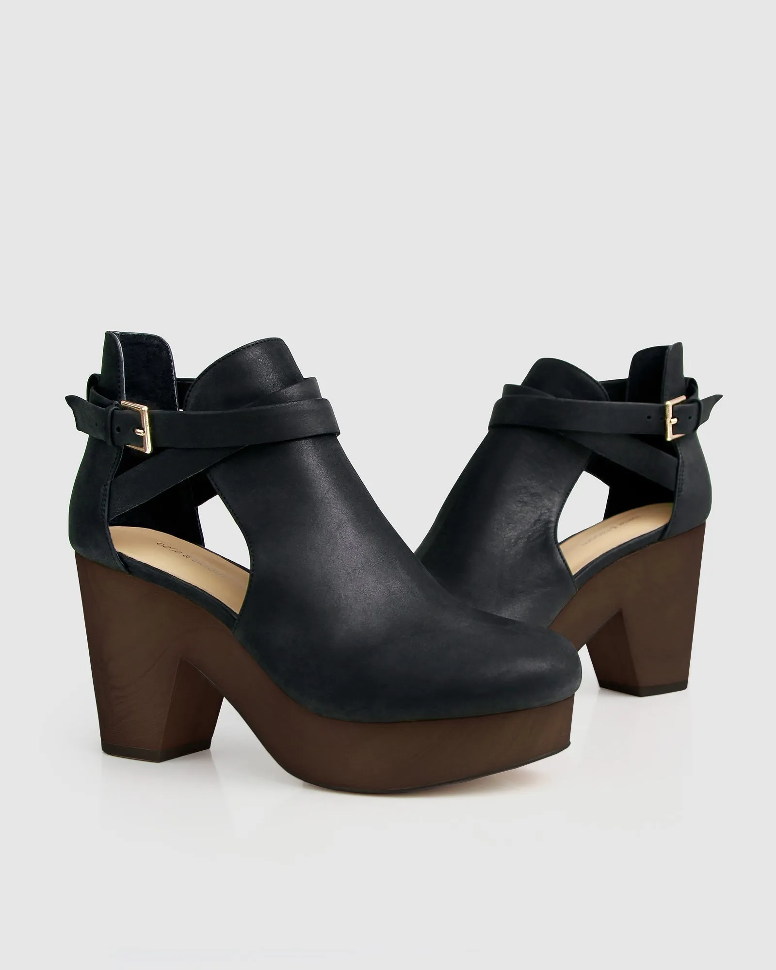 Fearless Clog Ankle Boot - Black/Chocolate