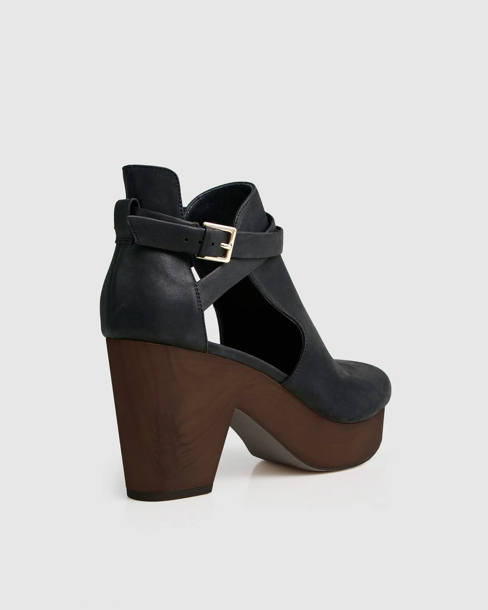 Fearless Clog Ankle Boot - Black/Chocolate