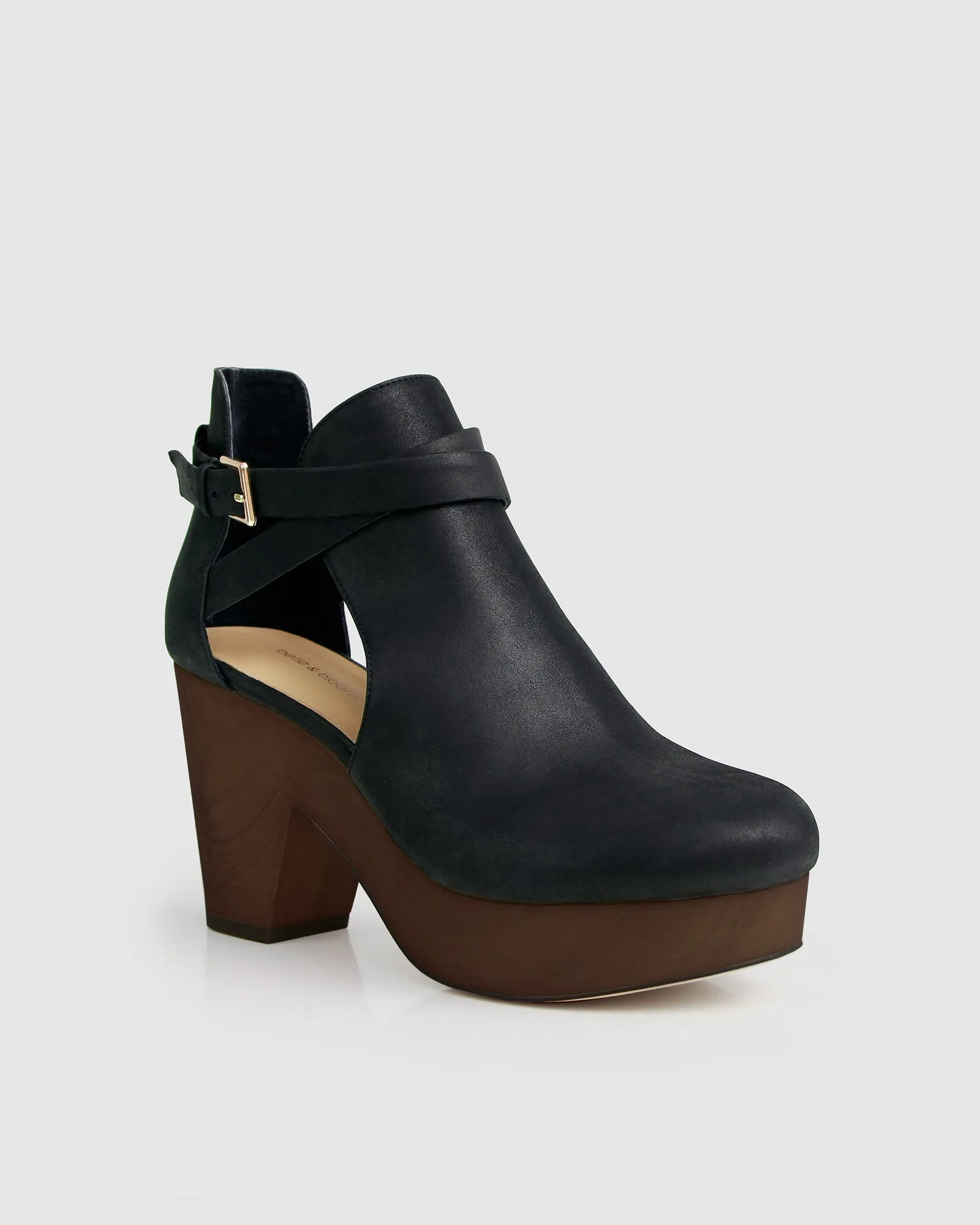 Fearless Clog Ankle Boot - Black/Chocolate