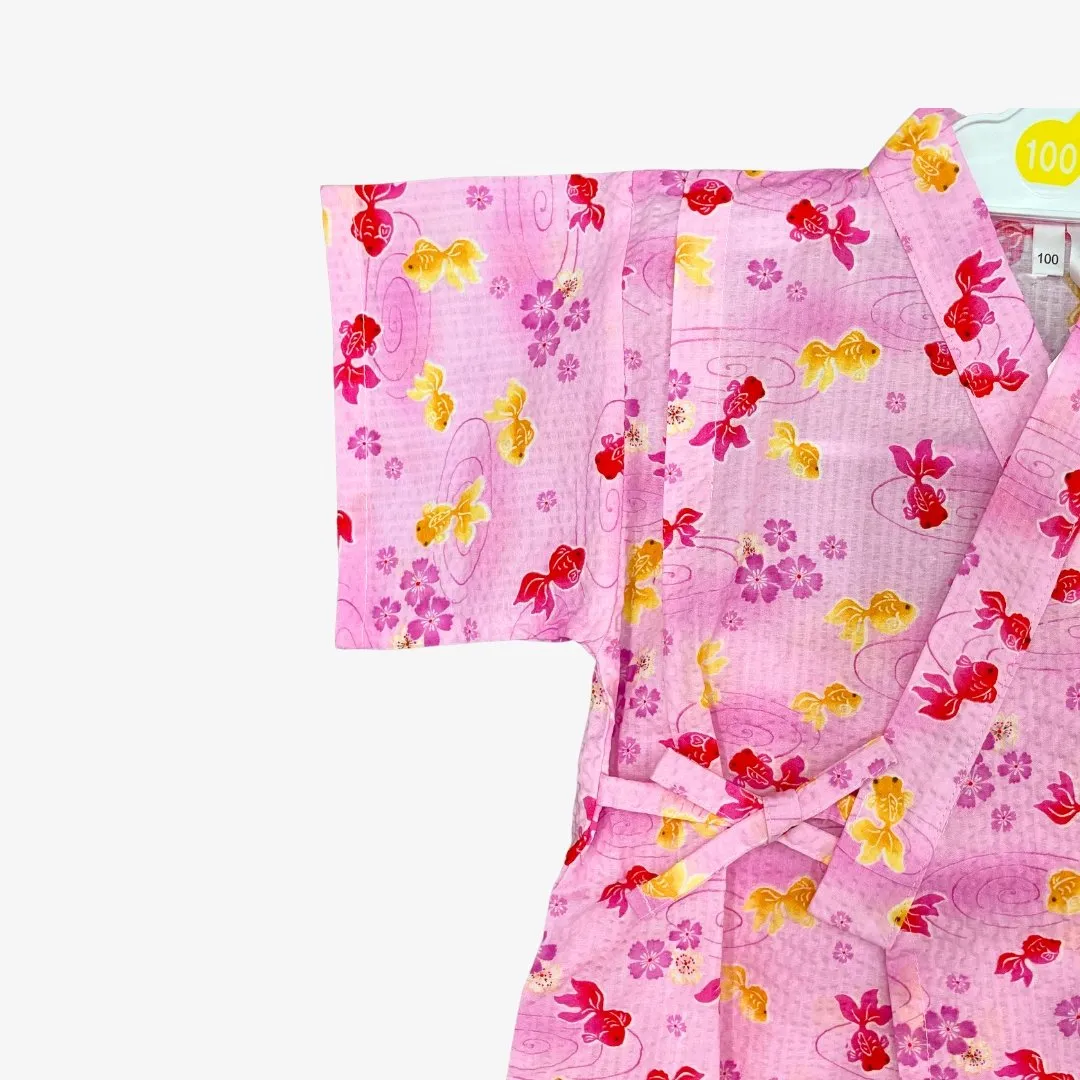 Girls 2pc Jinbei - Gold fish pattern