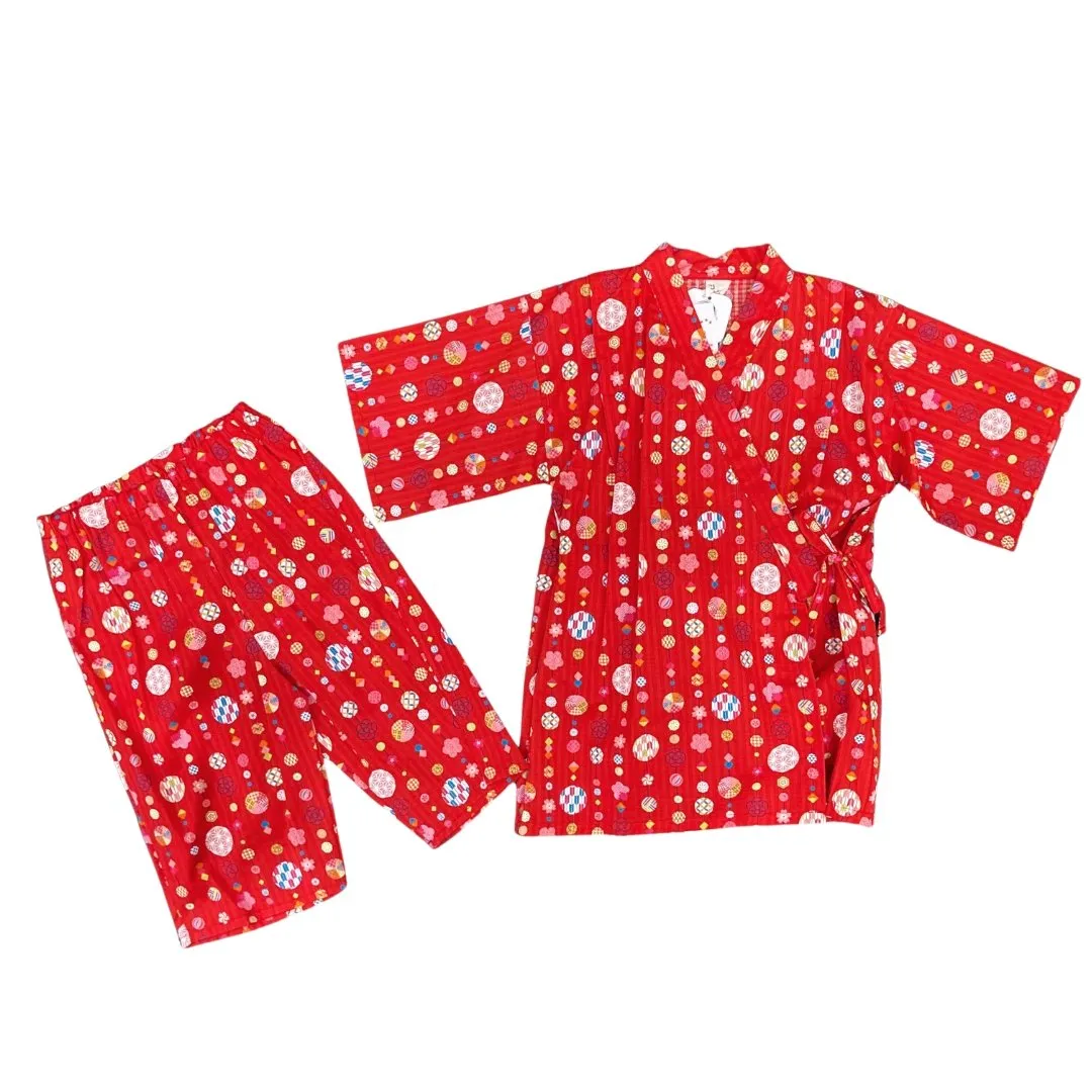 Girls 2pc Jinbei - Temari pattern