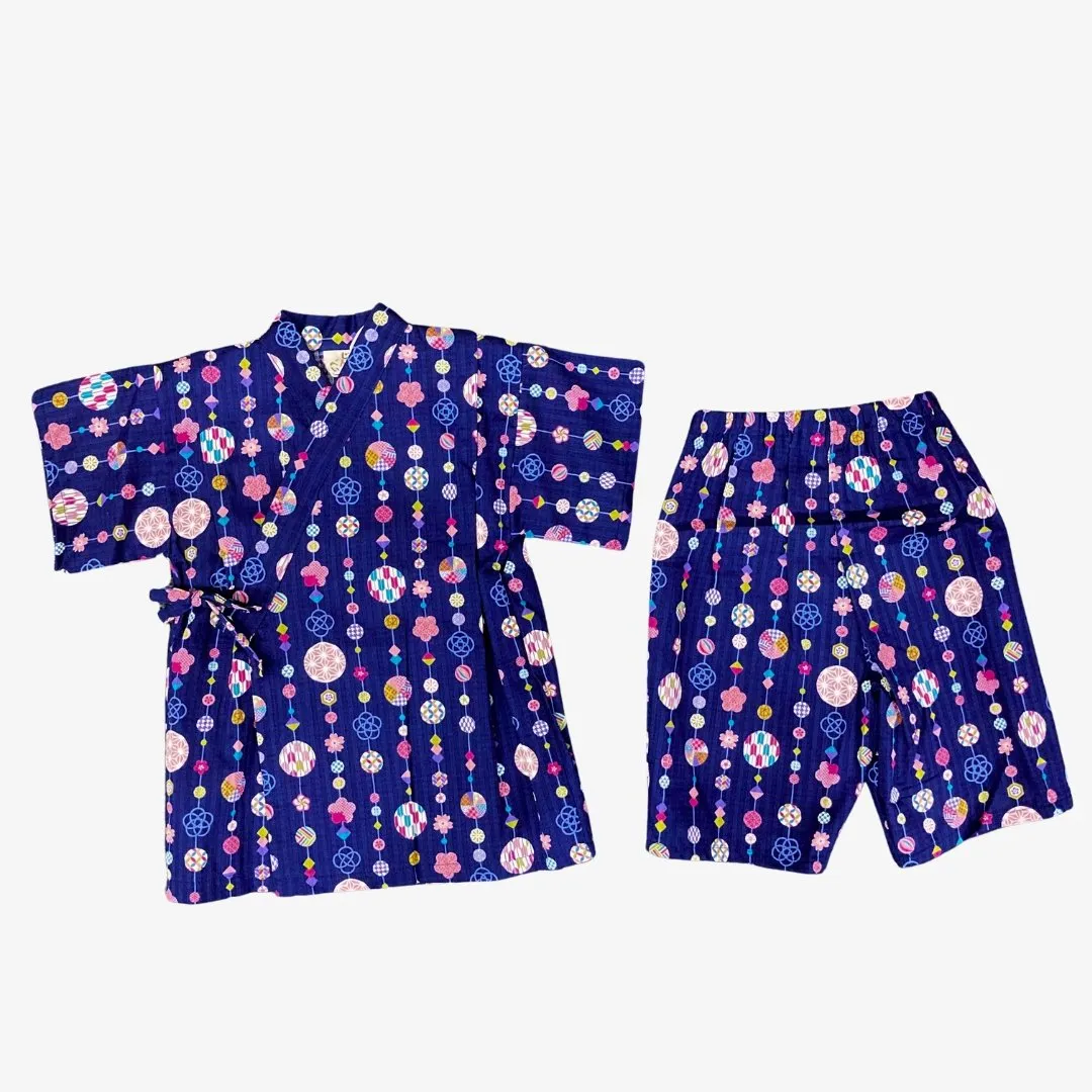 Girls 2pc Jinbei - Temari pattern