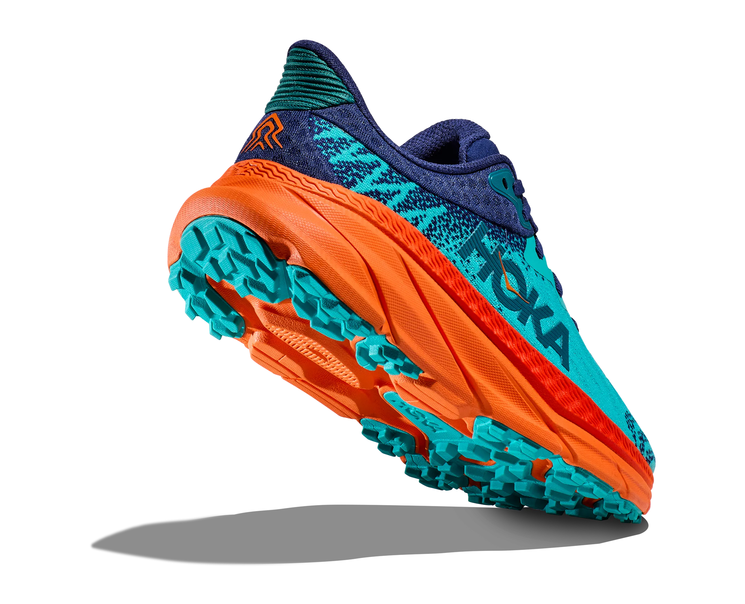 Hoka One One Challenger 7 Trail Running Shoe - Ceramic / Vibrant Orange