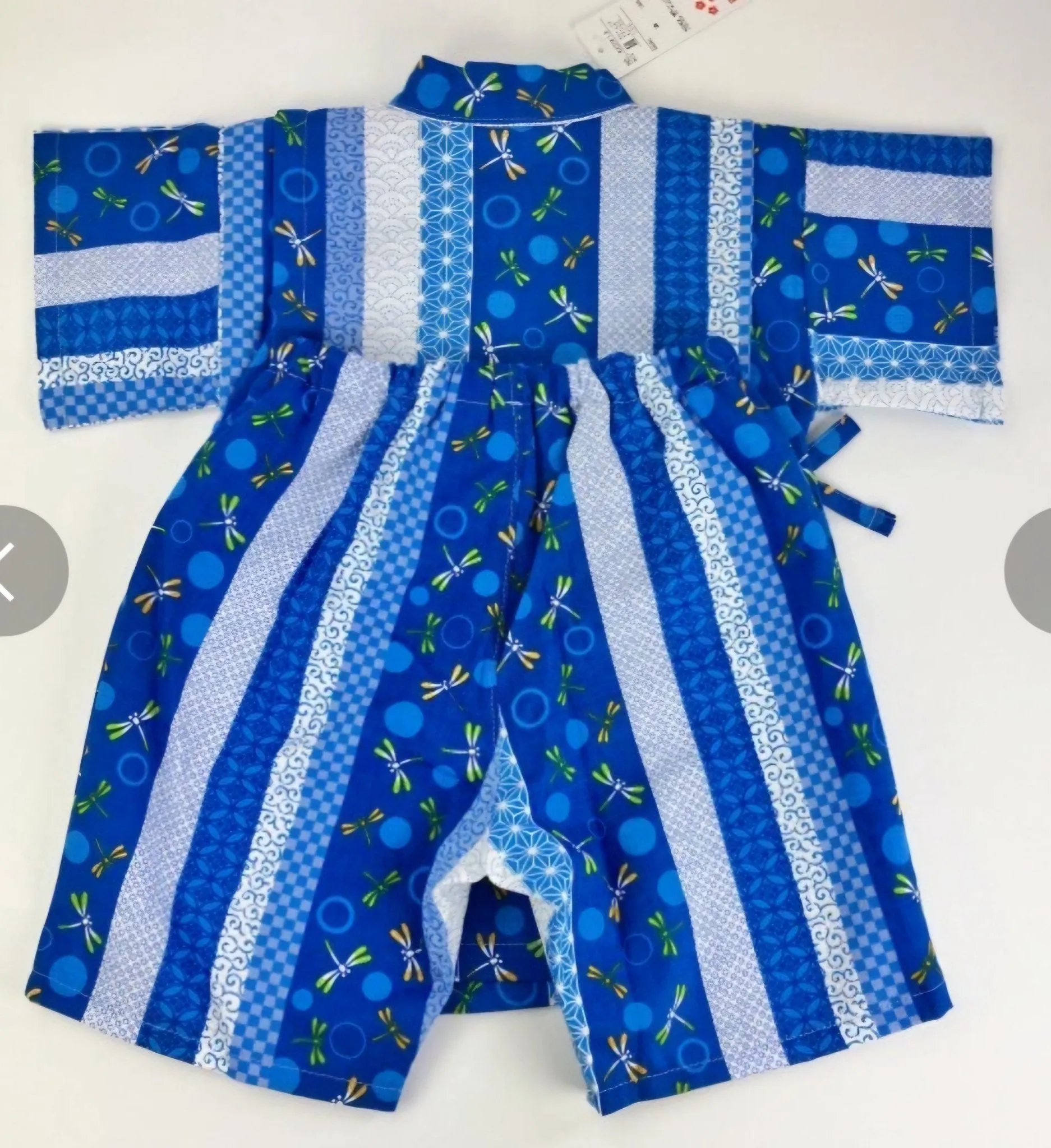 Jinbei Boys - Blue dragonflies striped patterns