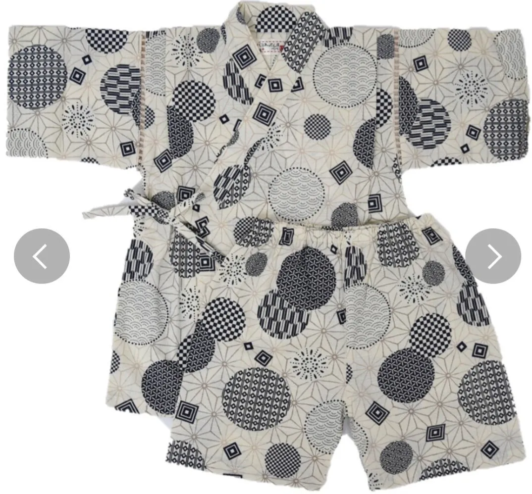 Jinbei Boys - Circles and traditional Japanese patterns