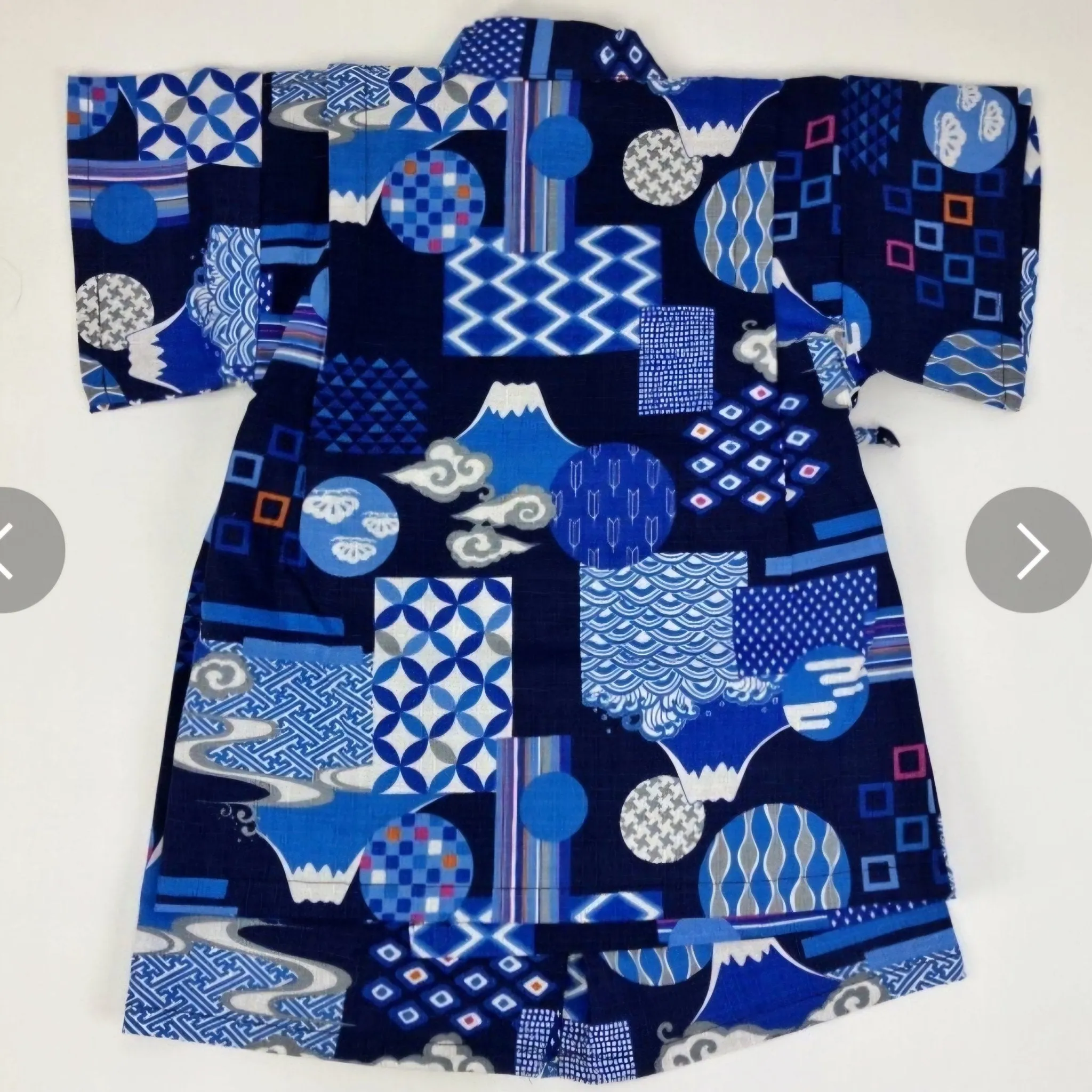 Jinbei Boys - Mt Fuji & Japanese patterns Navy