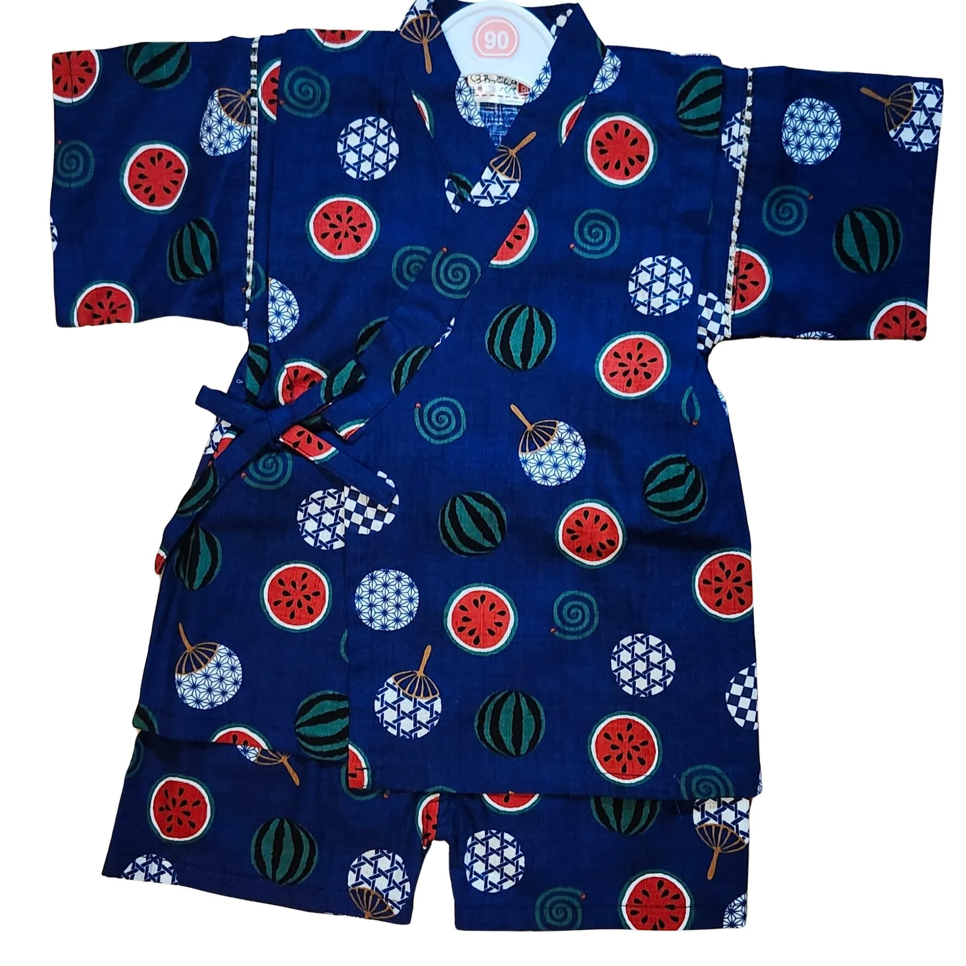 Jinbei Boys - Watermelon and fans. Navy/White