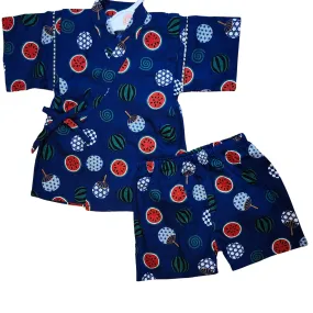 Jinbei Boys - Watermelon and fans. Navy/White