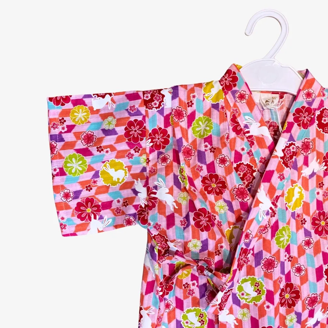 Jinbei Girls - Bunnies and sakura pattern