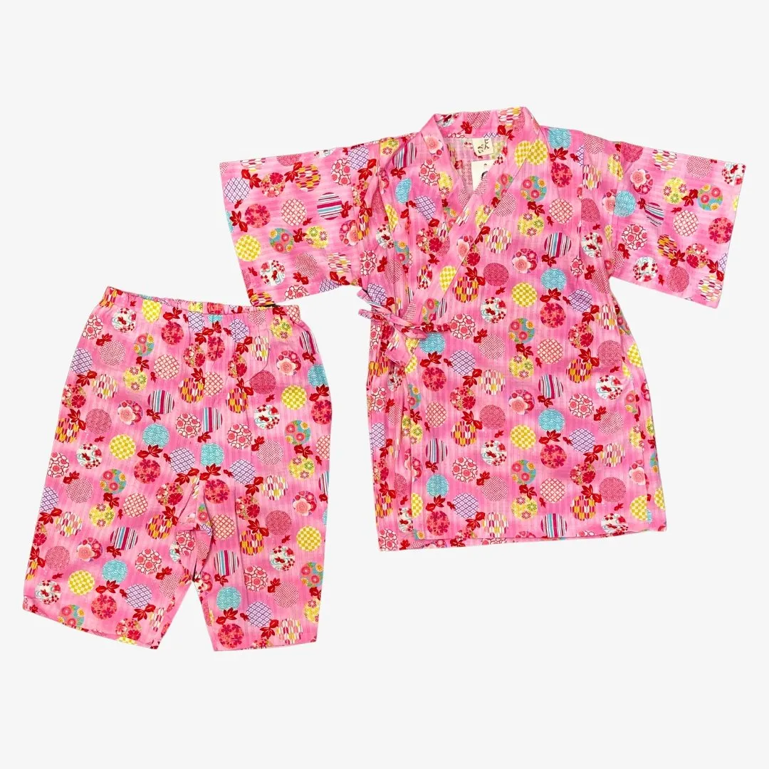 Jinbei Girls - Kingyo fish and colorful circular pattern