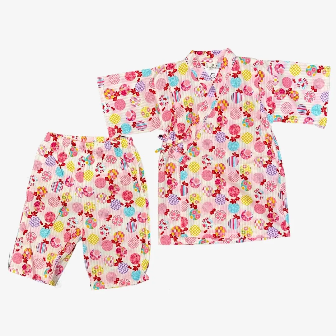 Jinbei Girls - Kingyo fish and colorful circular pattern