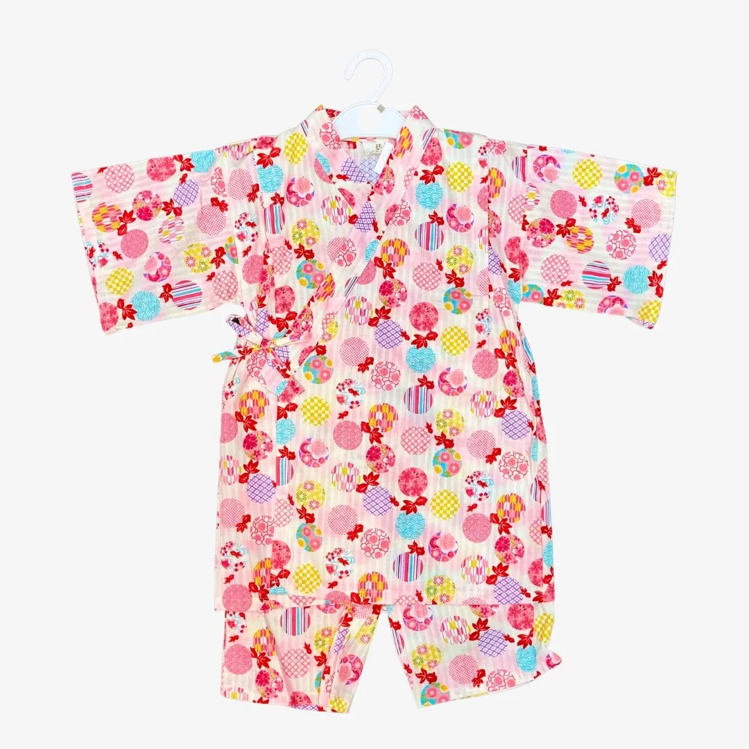 Jinbei Girls - Kingyo fish and colorful circular pattern