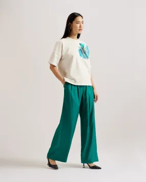 Krissi Wide Leg Trousers Green