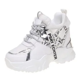 Lace-Up Color-Blocking Sneakers - Women’s Heightened Shoes