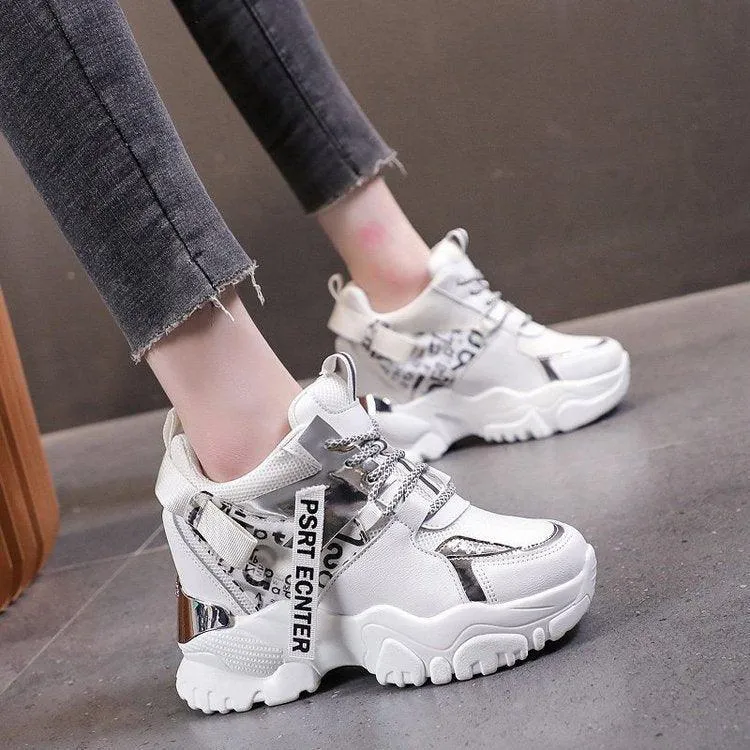 Lace-Up Color-Blocking Sneakers - Women’s Heightened Shoes