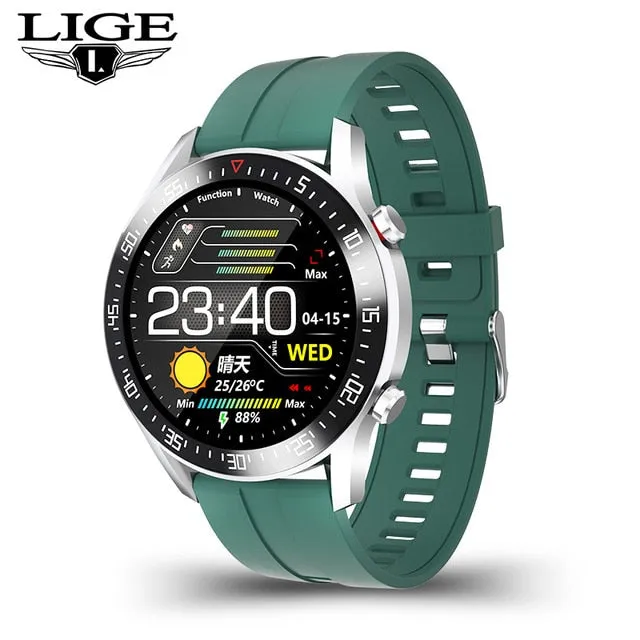 LIGE 2020 New Steel Band Digital Watch Men Sport Watches Electronic LED Male Wrist Watch For Men Clock Waterproof Bluetooth Hour