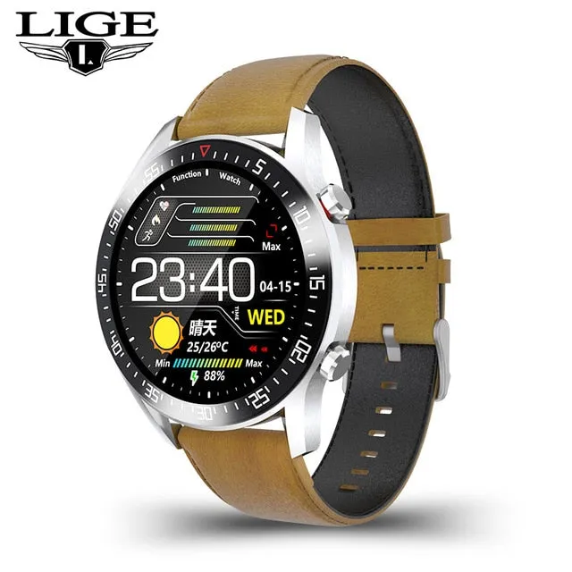 LIGE 2020 New Steel Band Digital Watch Men Sport Watches Electronic LED Male Wrist Watch For Men Clock Waterproof Bluetooth Hour