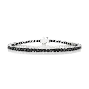 Men's Black Diamond Tennis Bracelet