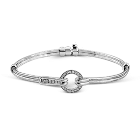 Men's Buckle Bracelet In 18k Gold With Diamonds