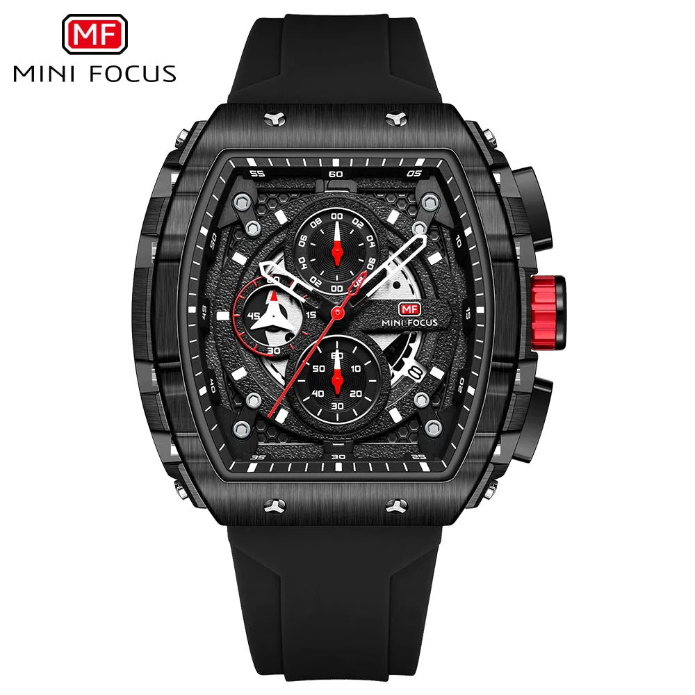 Men's Luxury Top Brand Quartz Sport Watches Silicone Strap Chronograph Wristwatches | MF0399G