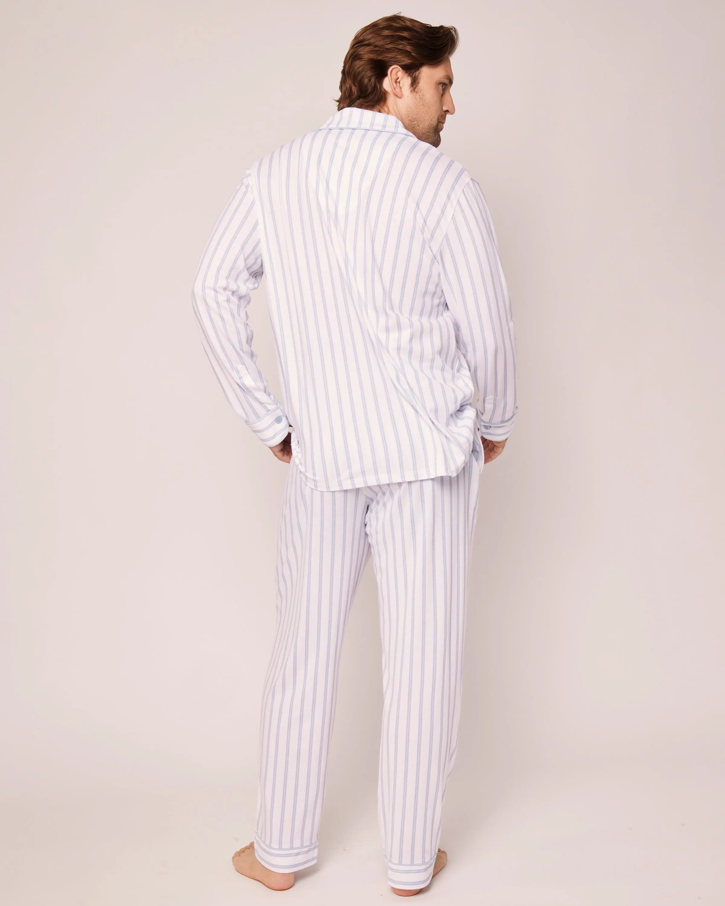 Men's Pima Pajama Set | Periwinkle Stripe