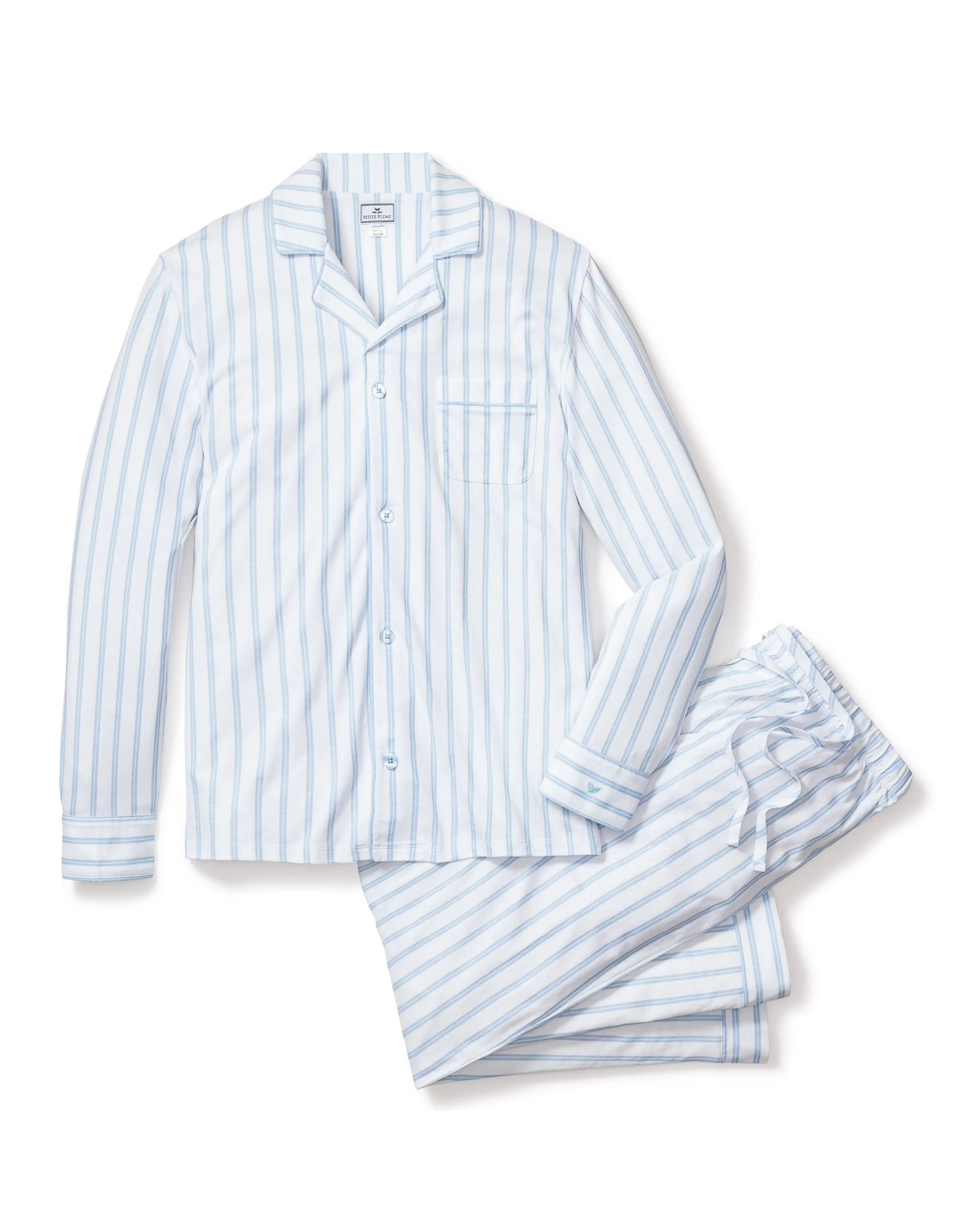 Men's Pima Pajama Set | Periwinkle Stripe