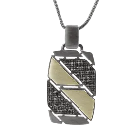 Men's Ruthenium Necklace In 14k Gold With Diamonds