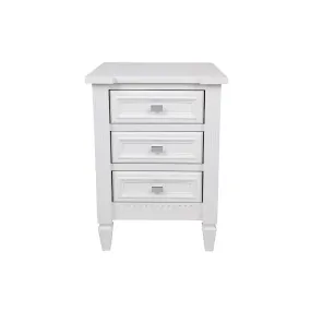 Miami Bedside Table - Small White