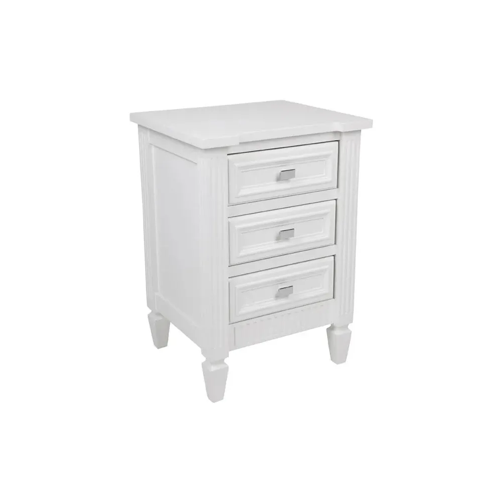 Miami Bedside Table - Small White