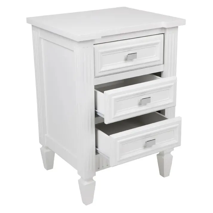 Miami Bedside Table - Small White