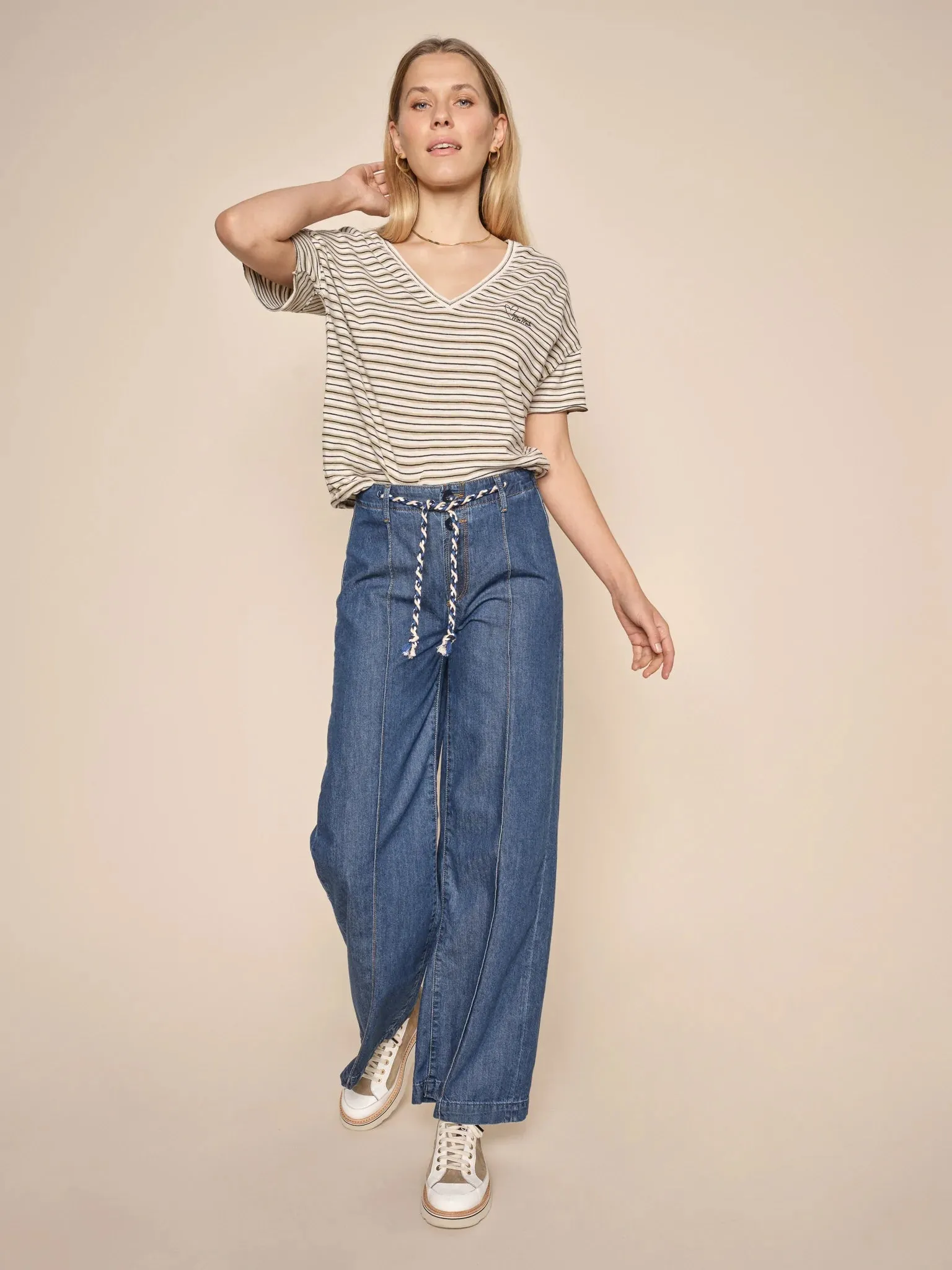 Mos Mosh Dark Blue Emilia String Jeans