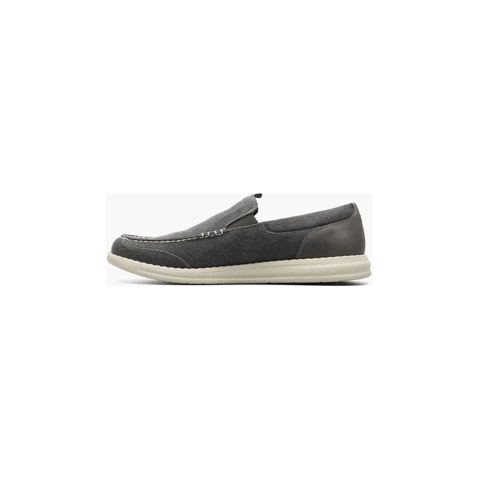 Nunn Bush Brewski Canvas Moc Toe Venetian Slip On Shoes Gunmetal 85028-025