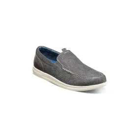 Nunn Bush Brewski Canvas Moc Toe Venetian Slip On Shoes Gunmetal 85028-025