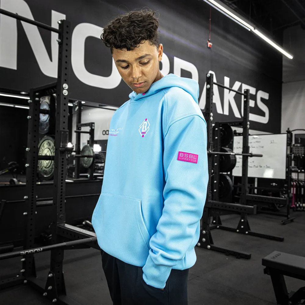 Off-Field Waffle Performance Hoodie - Cotton Candy Blue