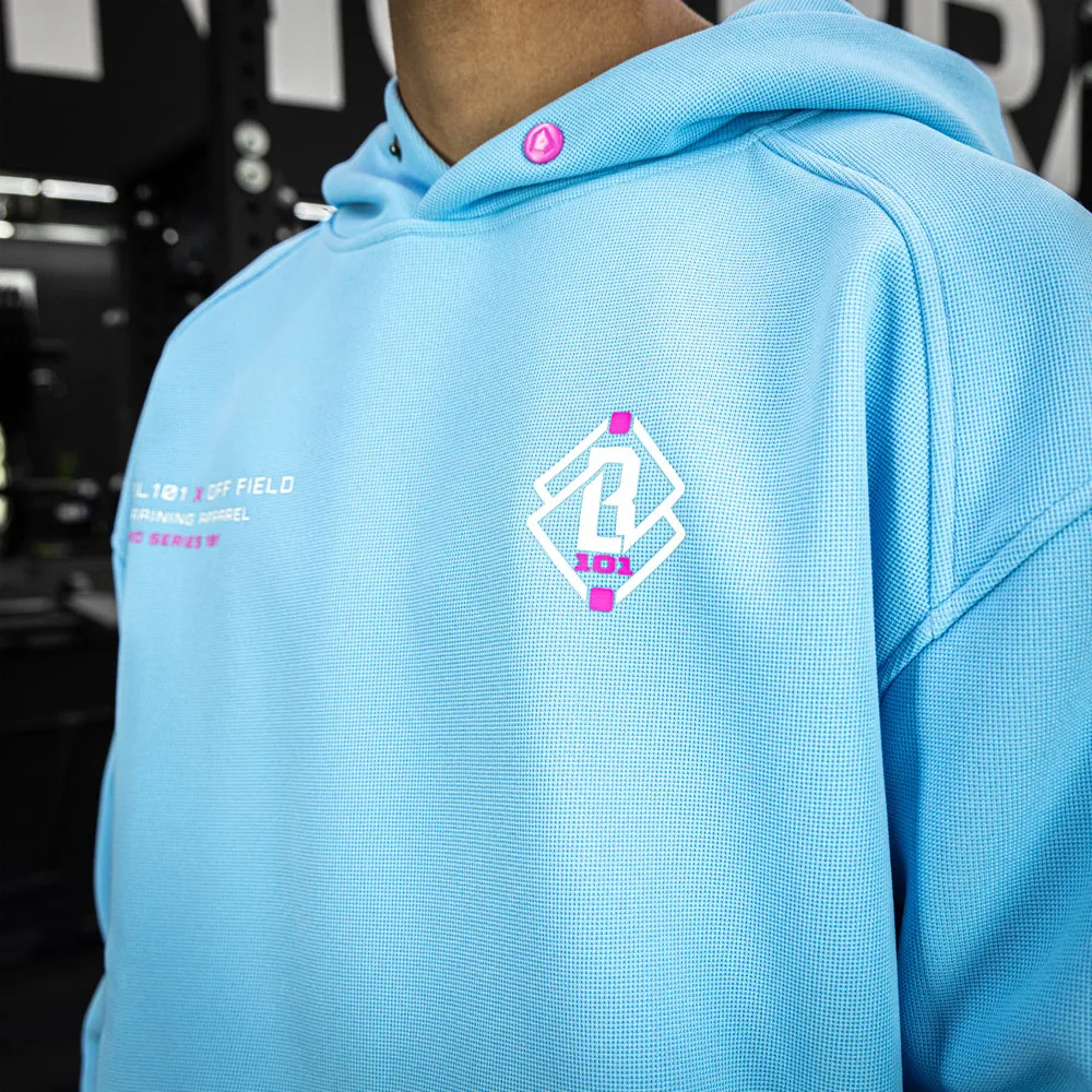 Off-Field Waffle Performance Hoodie - Cotton Candy Blue