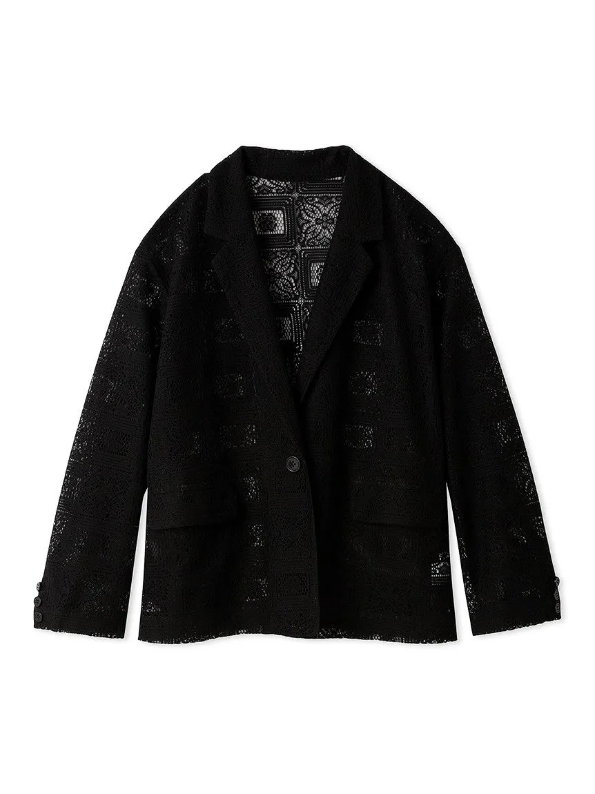 Paneled Lace Cardigan