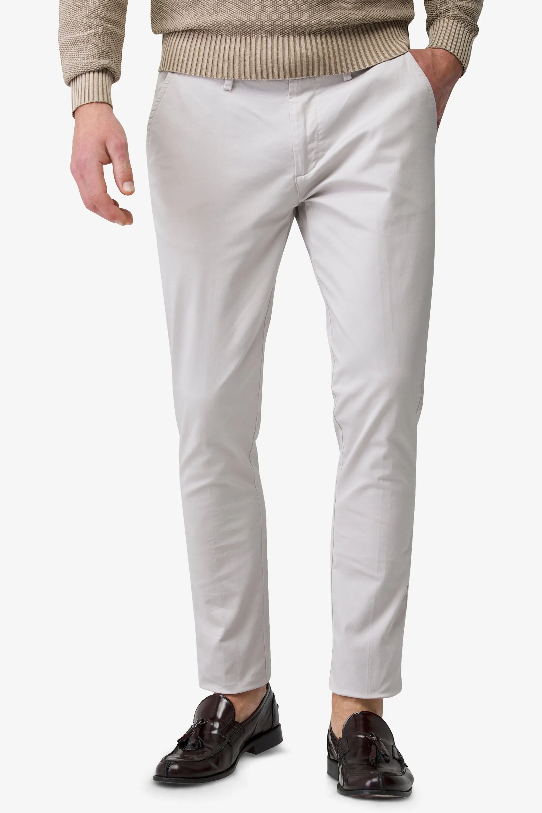 Pantalone chino gesso