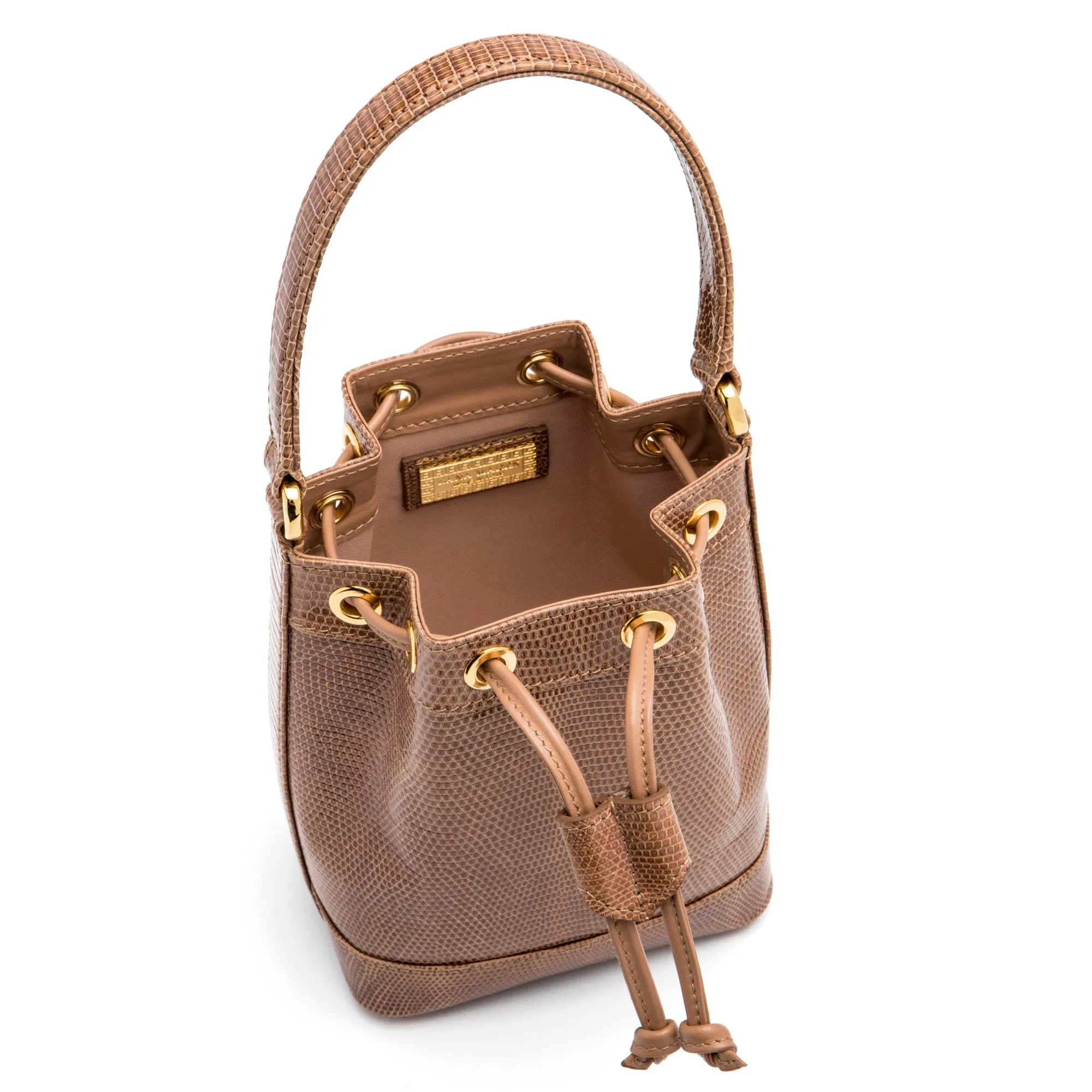 Petite Isla Tote in Beige  Lizard