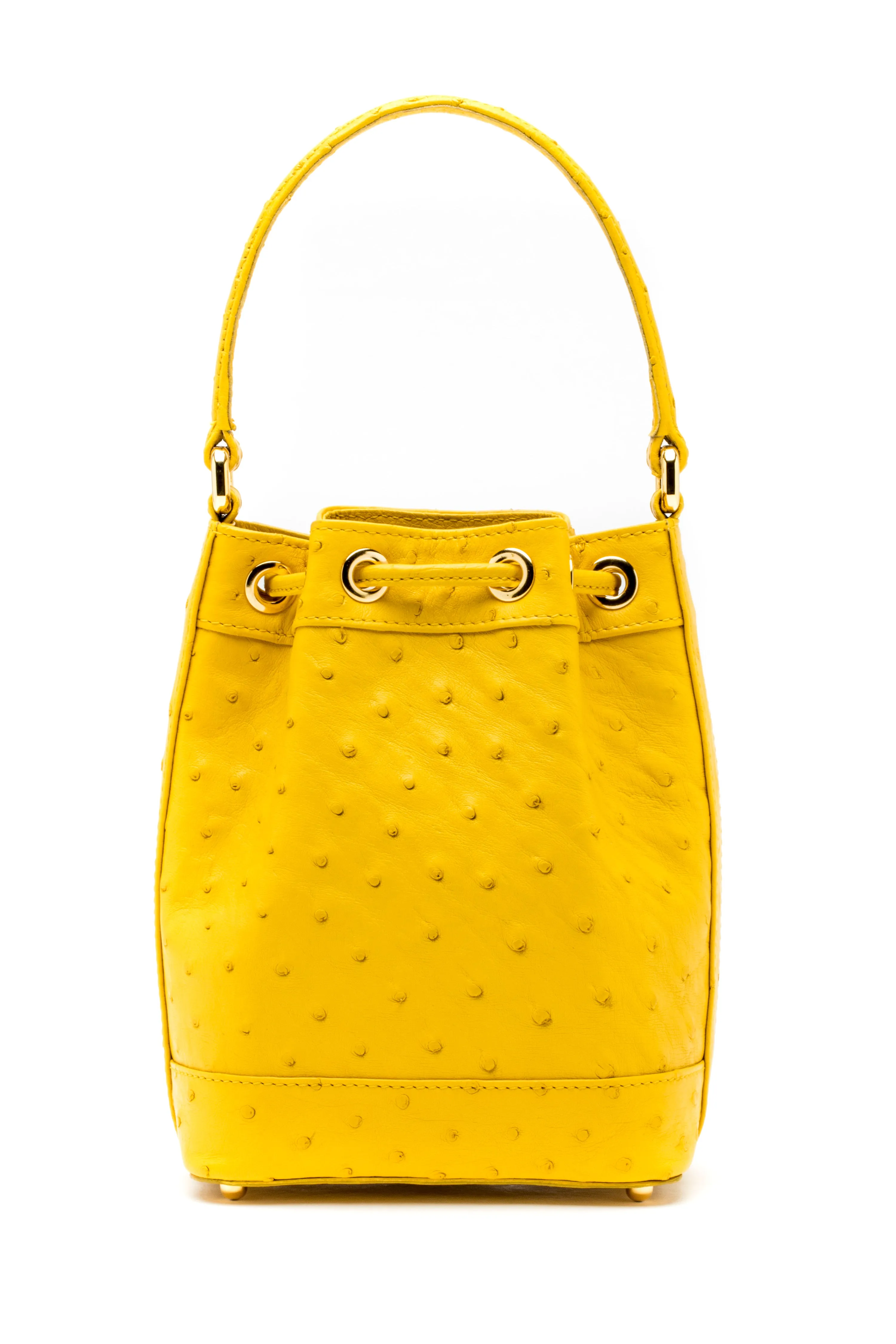 Petite Isla Tote in Yellow Ostrich