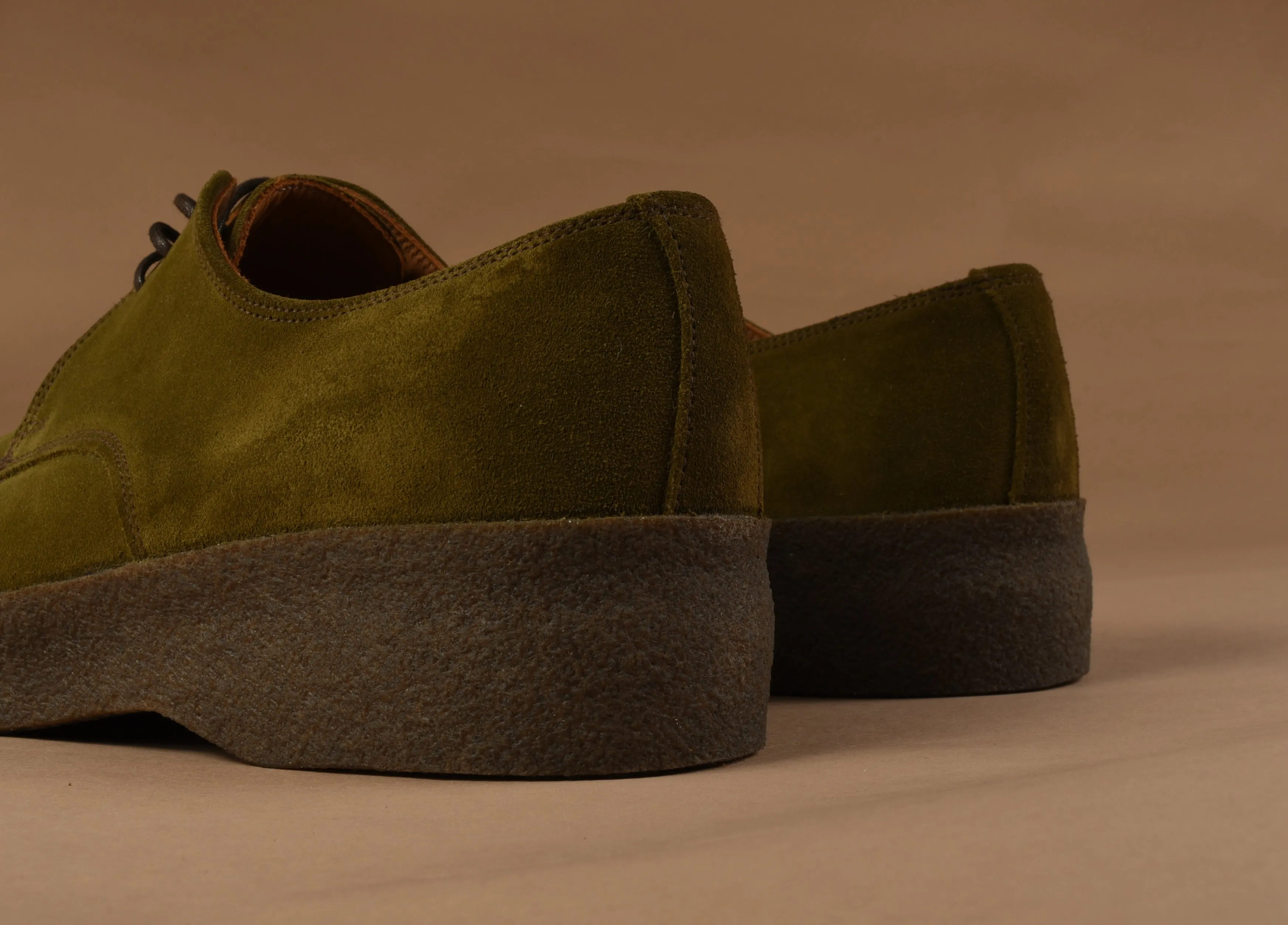 PPHH x SANDERS MENS BRIT GIBSON SHOE - MOSS SUEDE