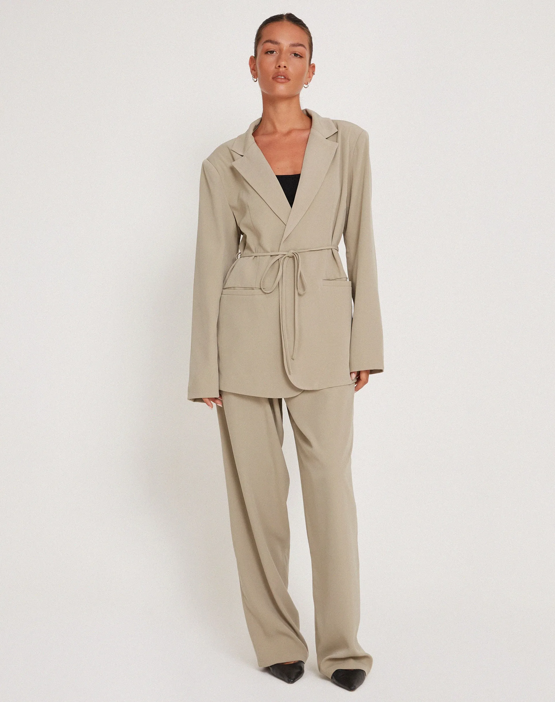 Sabria Trouser in Tailoring Taupe