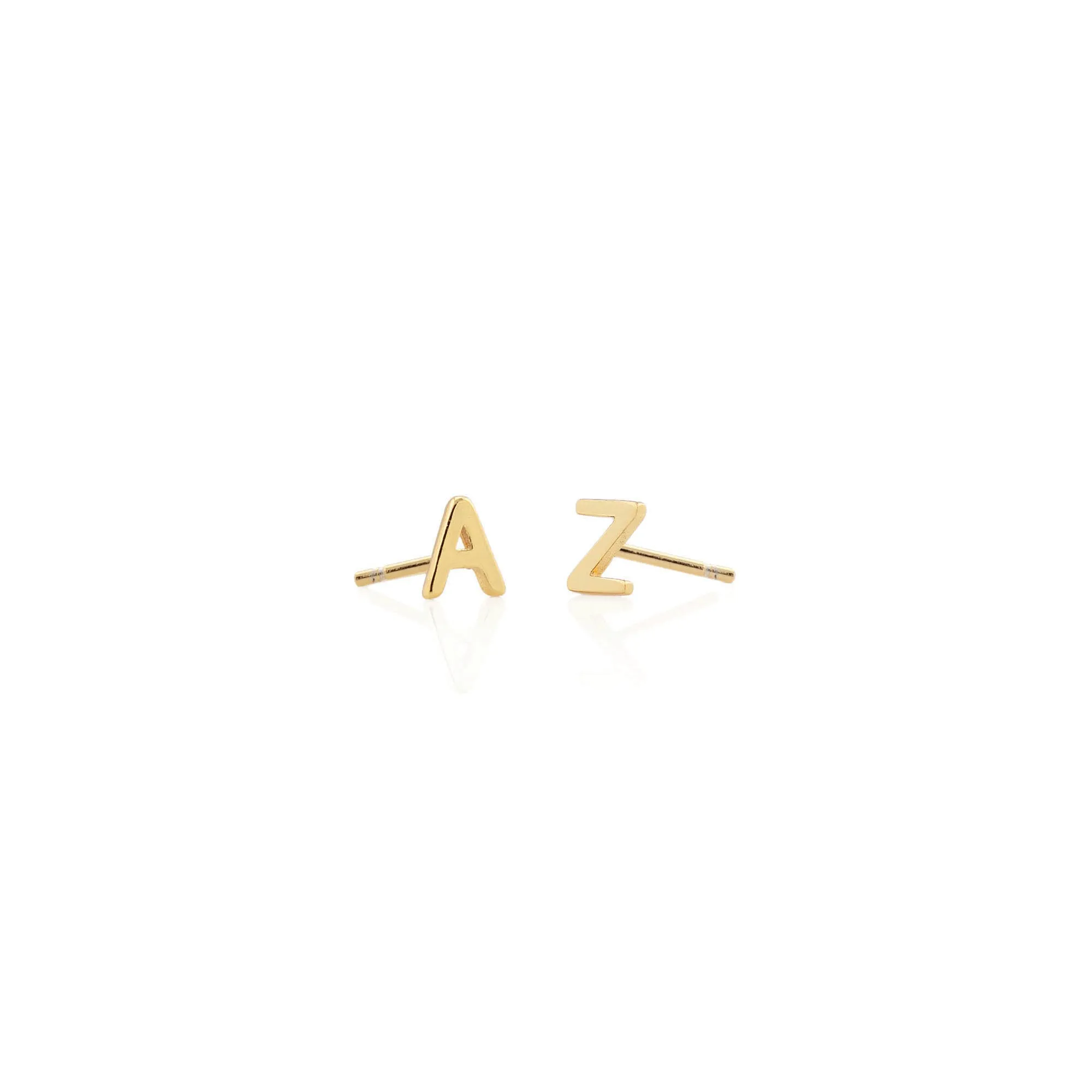 Single Initial Letter Stud Earring