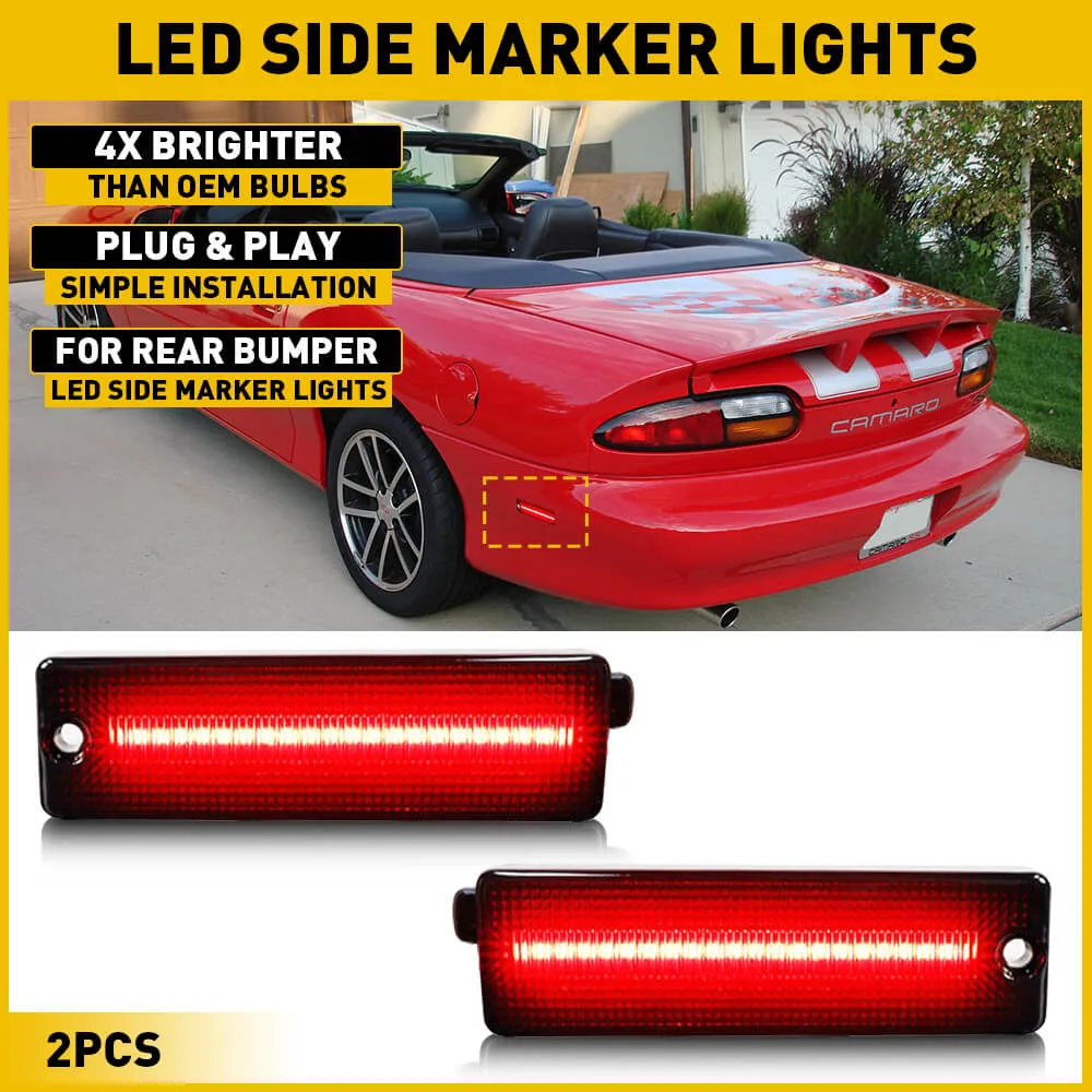 Smoked LED Side Marker Light For 1982-2002 Chevy Camaro Pontiac Firebird