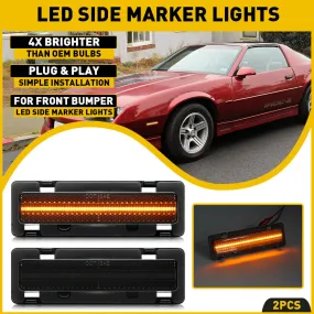 Smoked LED Side Marker Light For 1982-2002 Chevy Camaro Pontiac Firebird